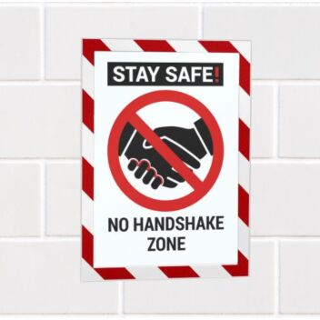 Red and white border for safety notices