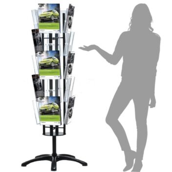 Catalogue stand with four sides