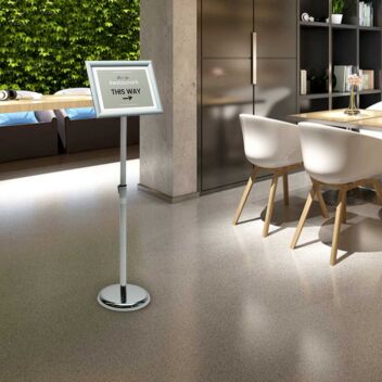 Telescopic menu stand A4 landscape