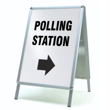 Polling Station pavement sign