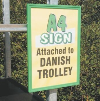 A4 Danish Trolley Sign holder