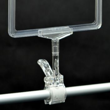Clear A4 showcard frame with trigger clamp
