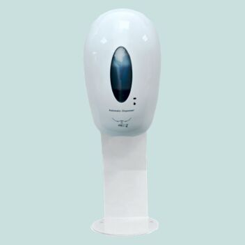 Hands free soap dispenser on stand