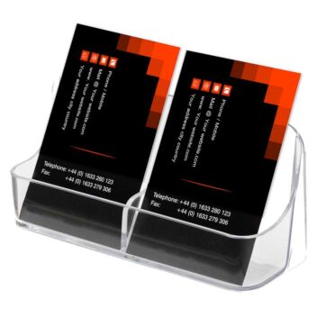 Portrait business card holders for table top