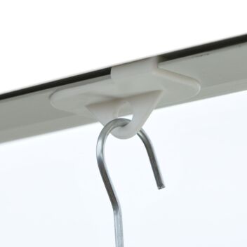 Clips for hanging signs from suspended ceilings