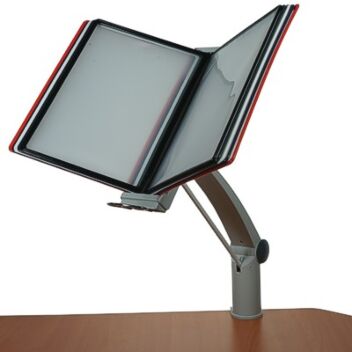 Clamp on adjustable desk display