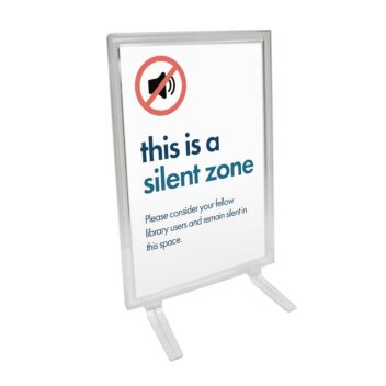Transparent double sided tabletop frame 