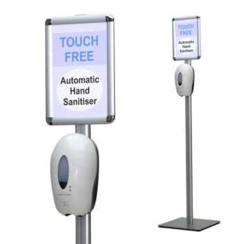 Free standing automatic hand sanitiser dispenser