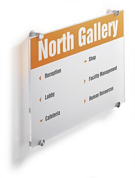 A4 Acrylic sign holder with standoffs