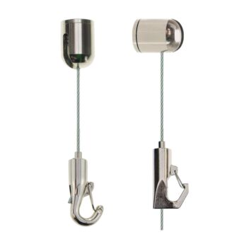 Multi-use dome hanging fitting with choice of hook