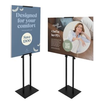 Double Sided Adjustable Stand for Info Boards and Poster Displays