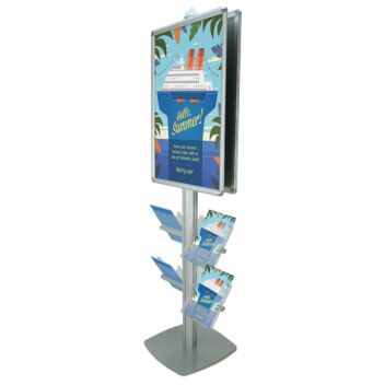 A1 poster stand double sided with brochure holders