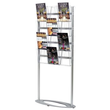 High Capacity Literature Display stand | 24 A4 pockets