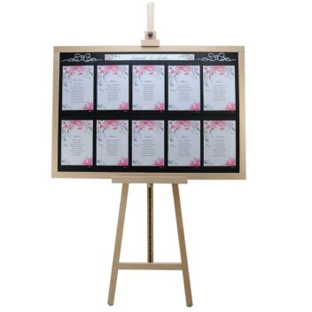 Table plan board for large wedding or banquet