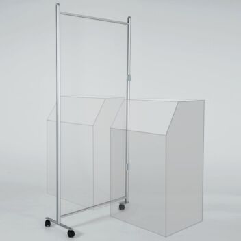 Glazed partition screen booth divider