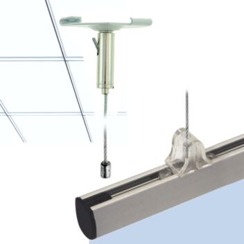 Grid ceiling suspension kit for Poster Fast and Poster Clamp 