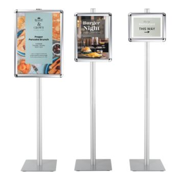Adjustable upright poster stands A4 A3 & A2