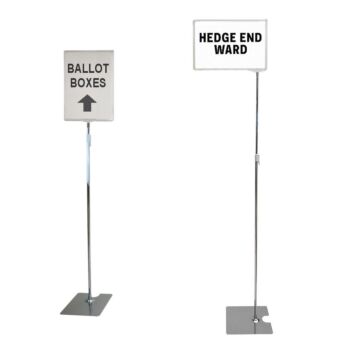 Sign stand for election counting venues