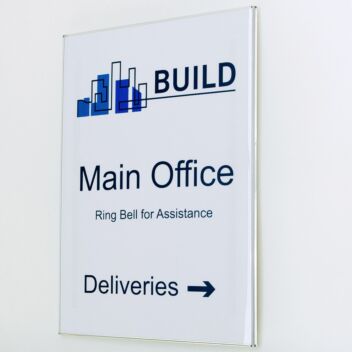 Modern Minimalist Office Door Signs - Smartquick Range  A6 A5 A4 A3