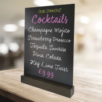 Tabletop chalkboard double sided A5 or A4