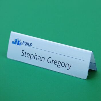 Table place name holder with card insert