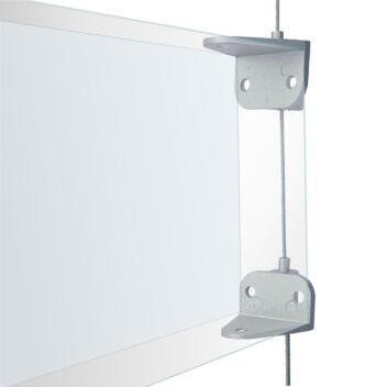 Hanging a vertical panel from cables