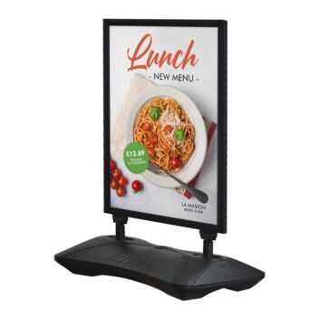 A1 Black pavement sign with waterbase