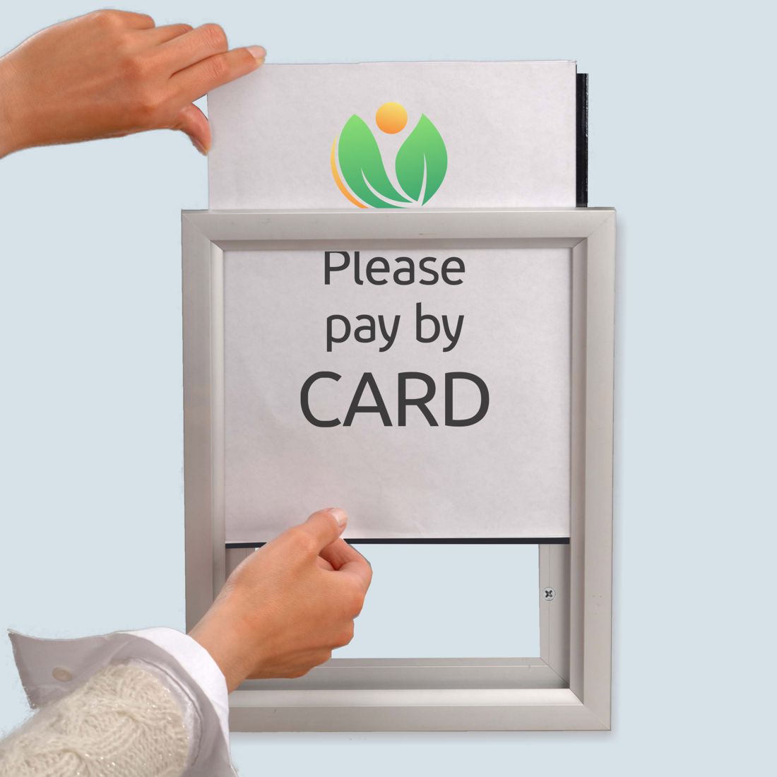 Slide in metal poster frames Wall mounted