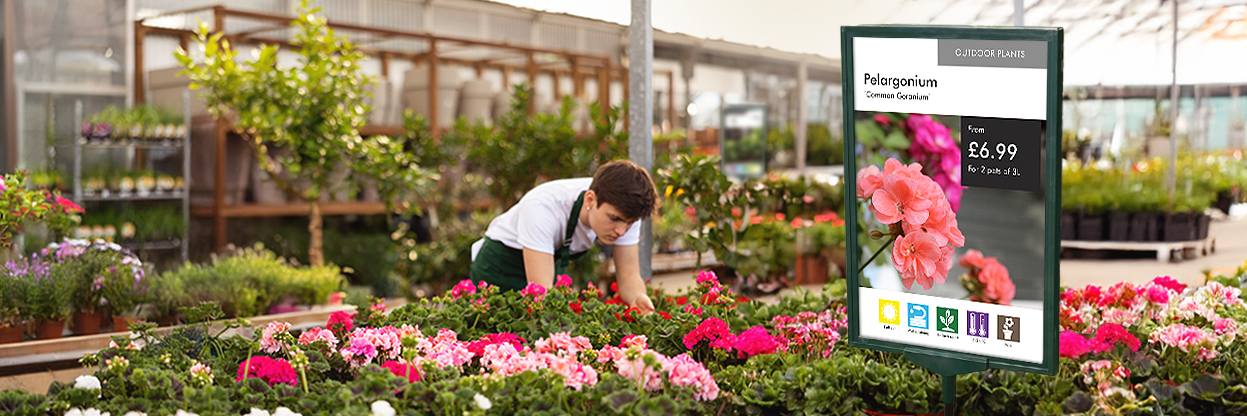 Garden centre POS display