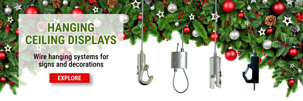 Hanging ceiling displays