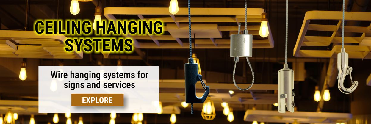 Hanging ceiling displays