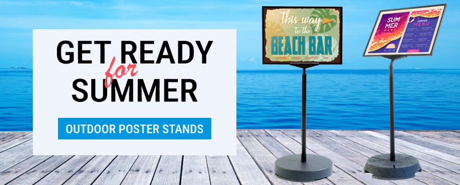 Outdoor poster stands