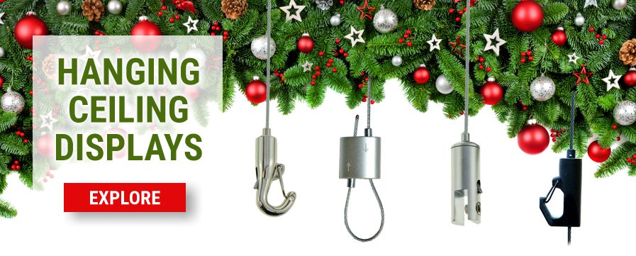 Hanging ceiling displays