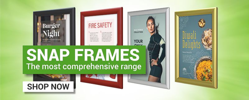 Sign Holders, Poster Frames, Signage Systems by Green Magic